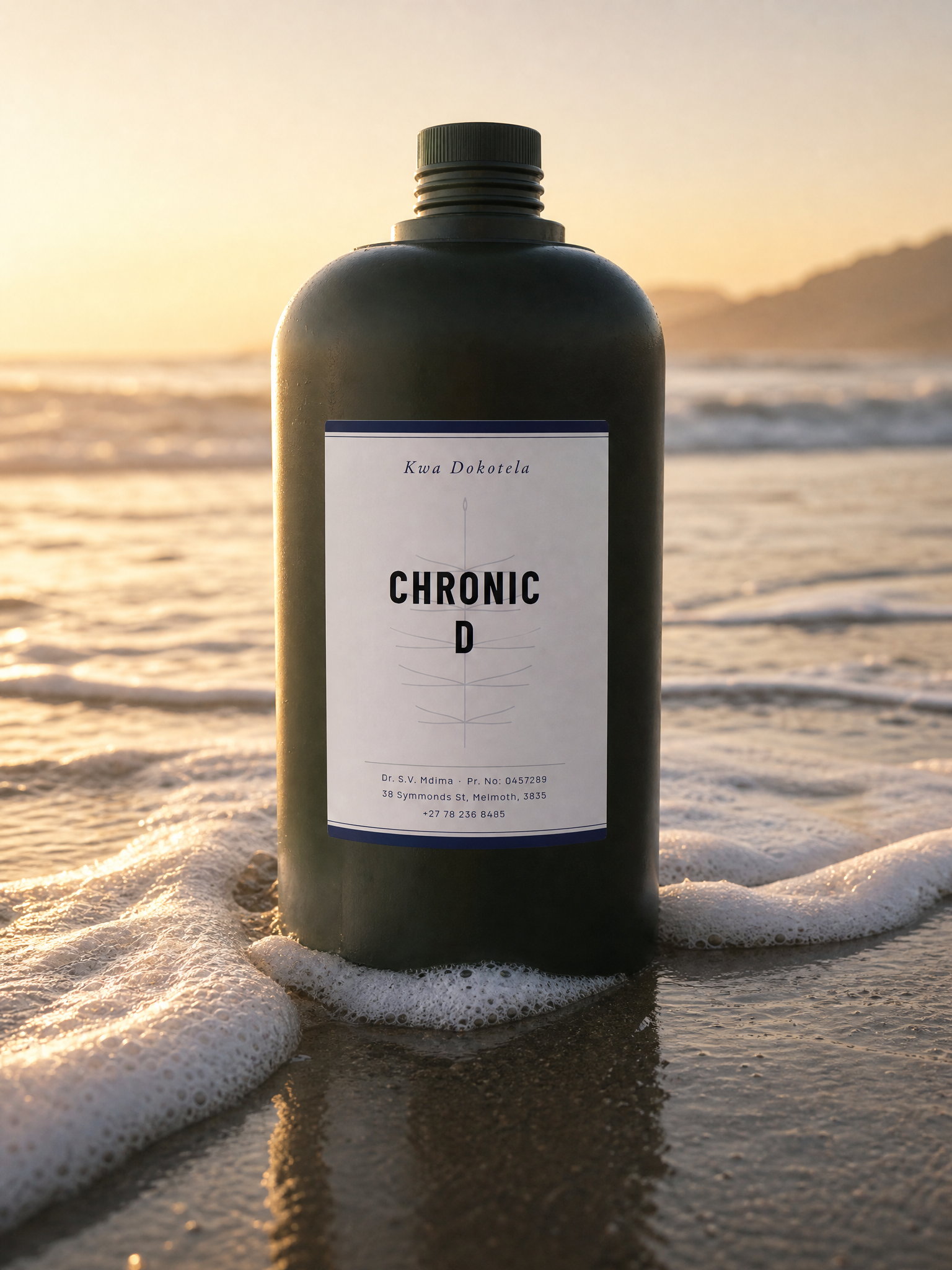 Kwa Dokotela bottle at the shore